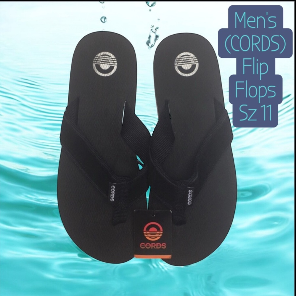 Flip Flops For Men Black&White Suede Sandals Sz 11